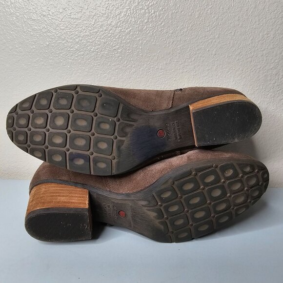 Blondo 9.5 Brown Valli 2 Suede Leather Ankle Booties Waterproof Low Heel Boots - Picture 10 of 10